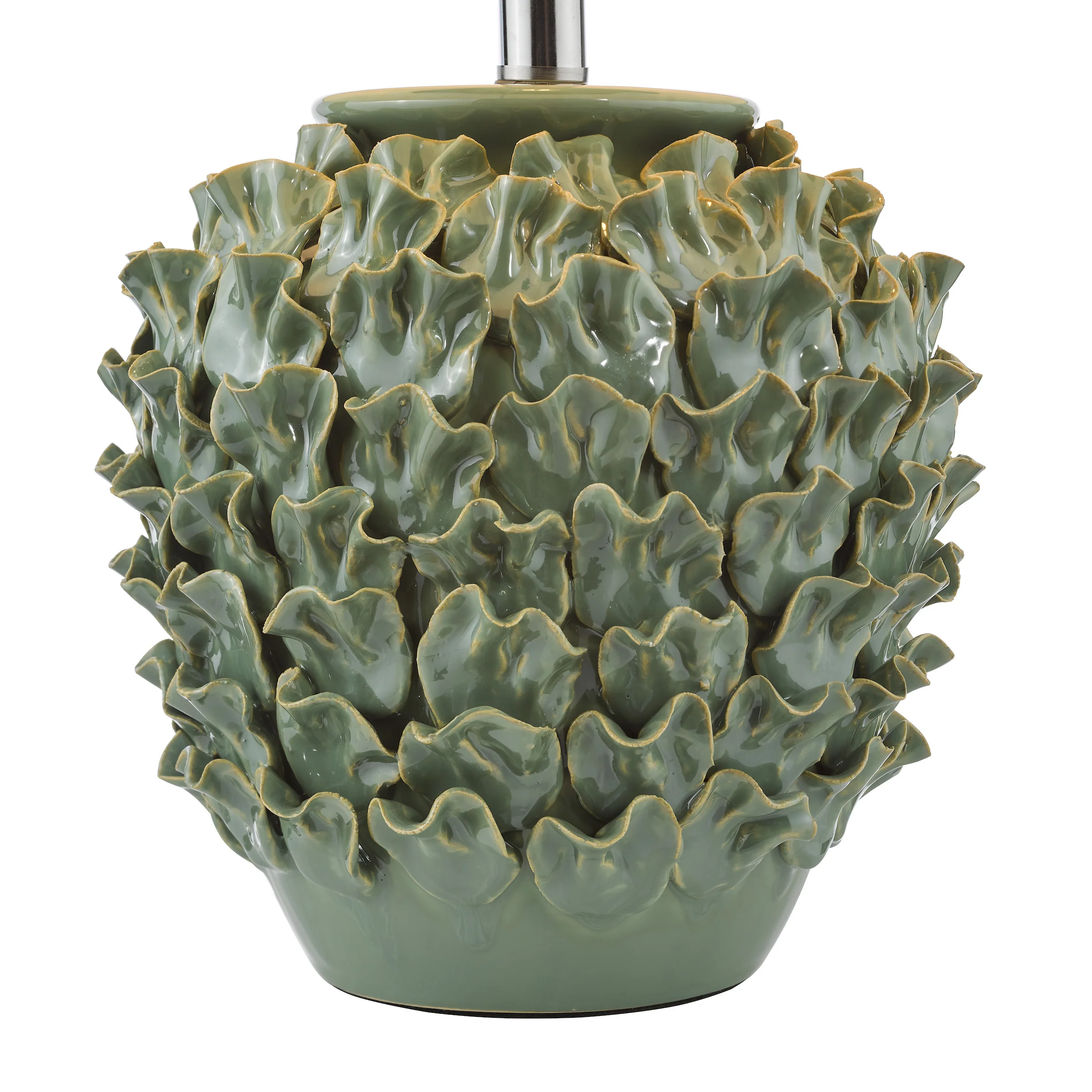 Ailsa Ceramic Table Lamp Green Base - Lighting Collection for Home Decor - Image 3