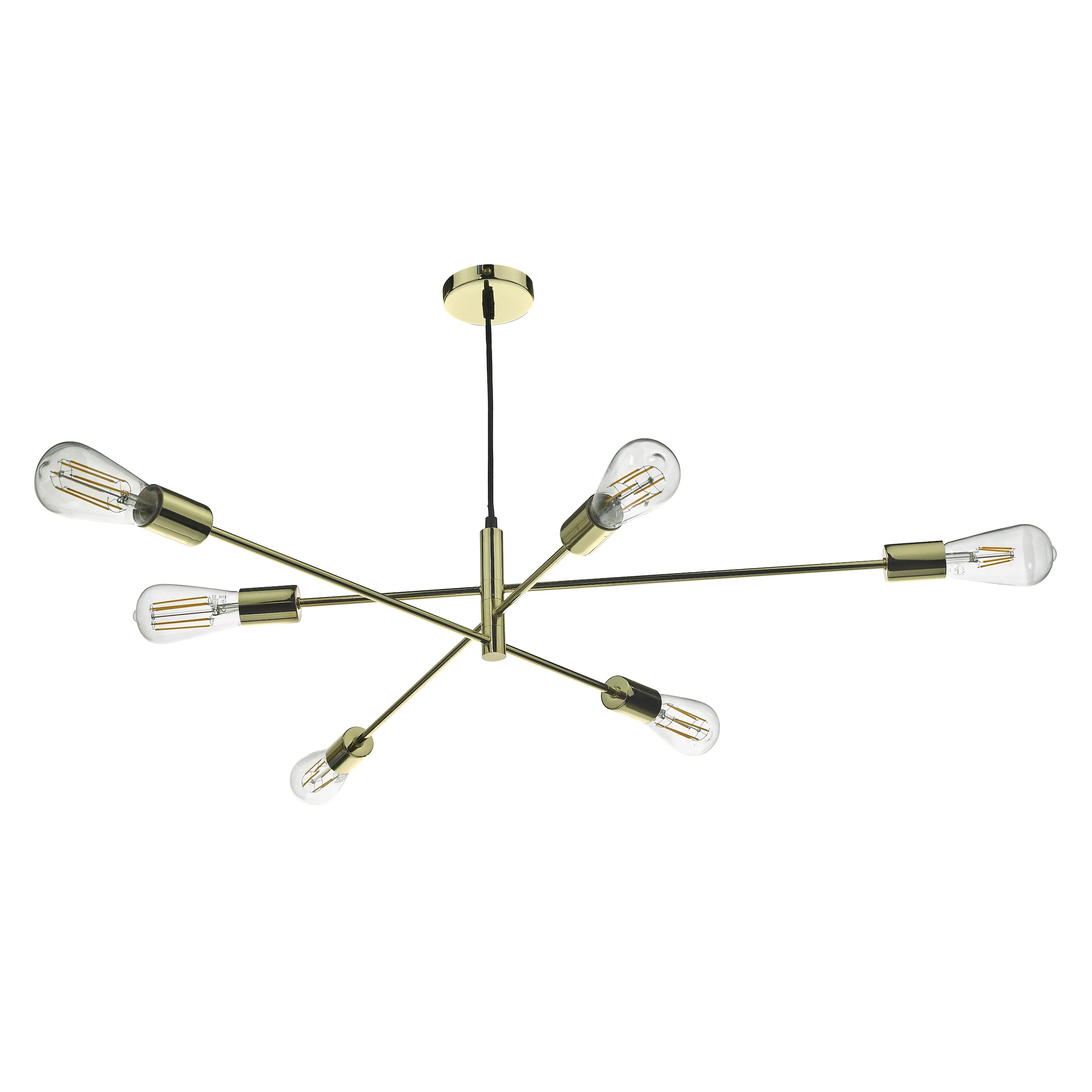Alana 6 Light Pendant Polished Gold - Modern Ceiling Lighting - Image 2