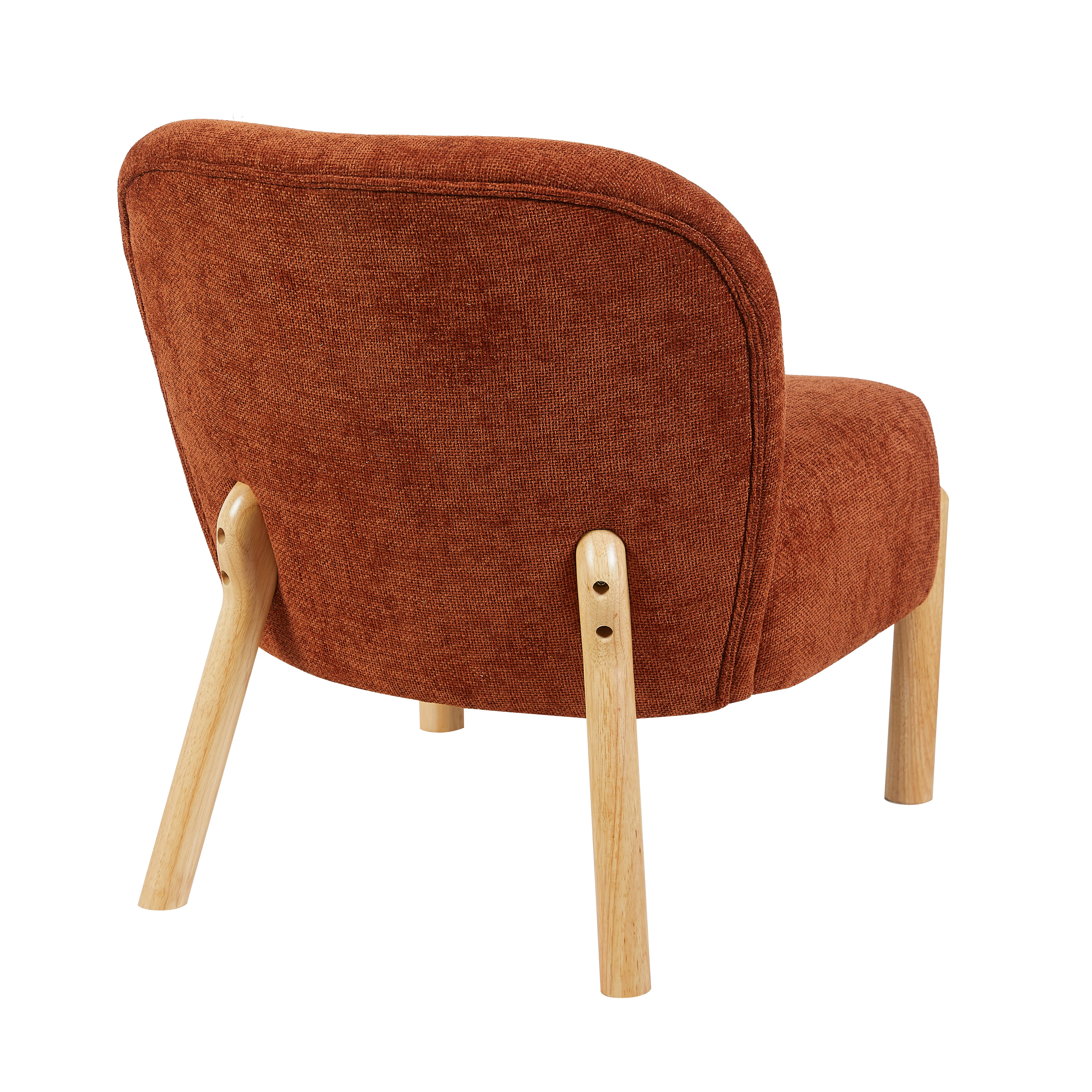 Alana Accent Chair Rust - Modern Fabric Living Room Chair - Image 4