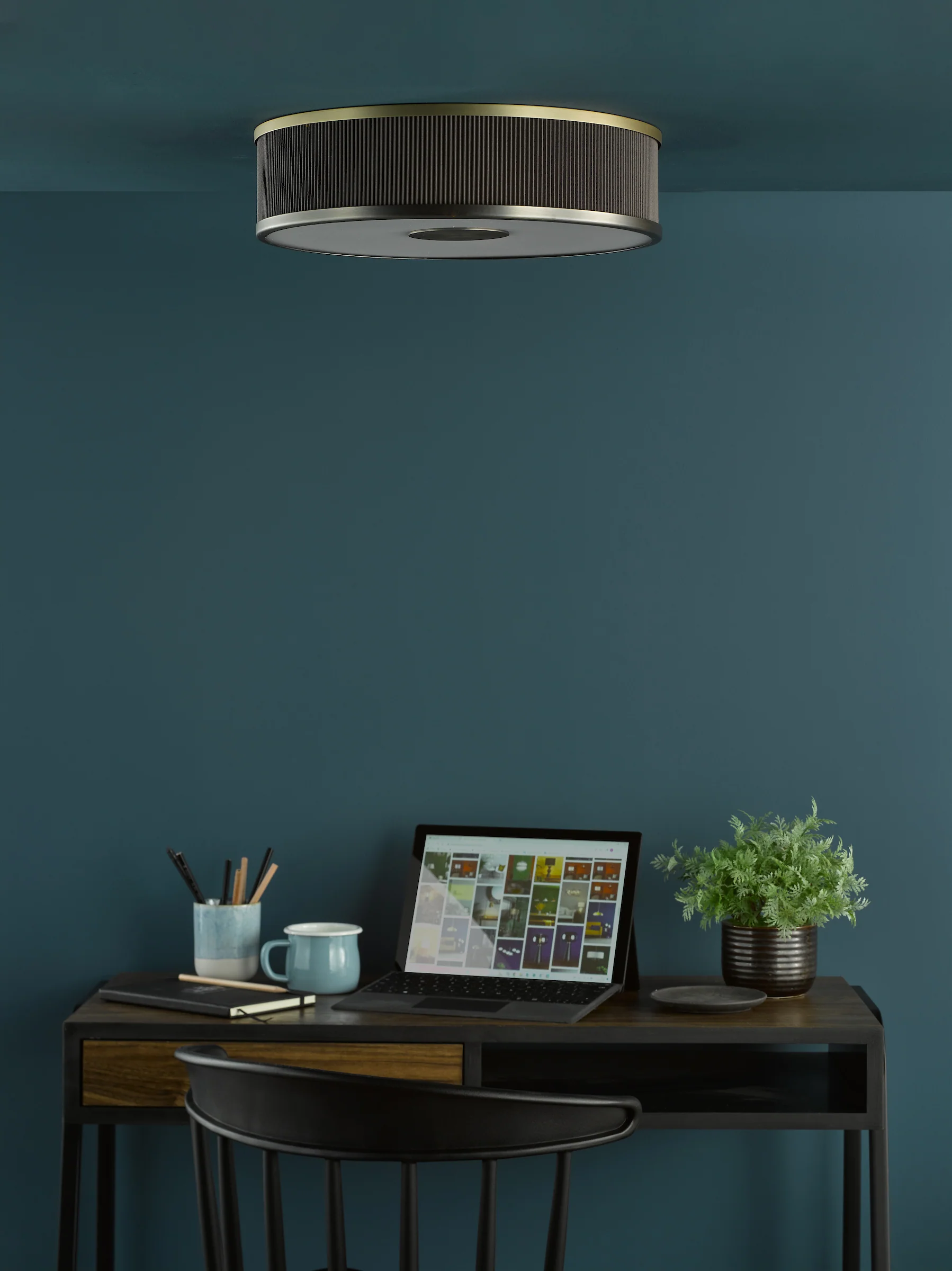 Alvaro 3 Light Flush Bronze/Brown Shade - Alvaro Ceiling Flush Lighting - Image 6