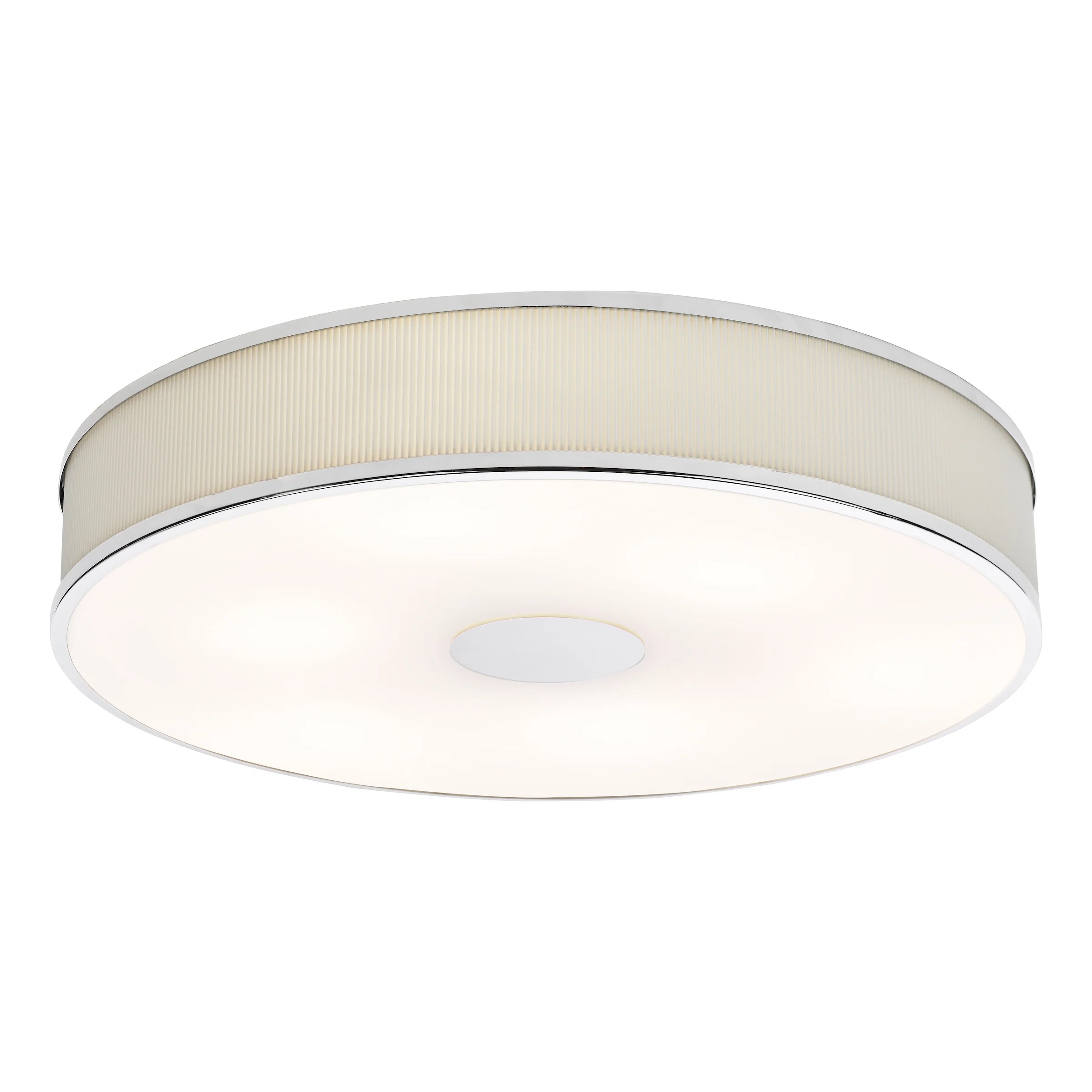 Alvaro 6 Light Flush Chrome/Ivory Shade - Ceiling Flush Fitting - Image 3