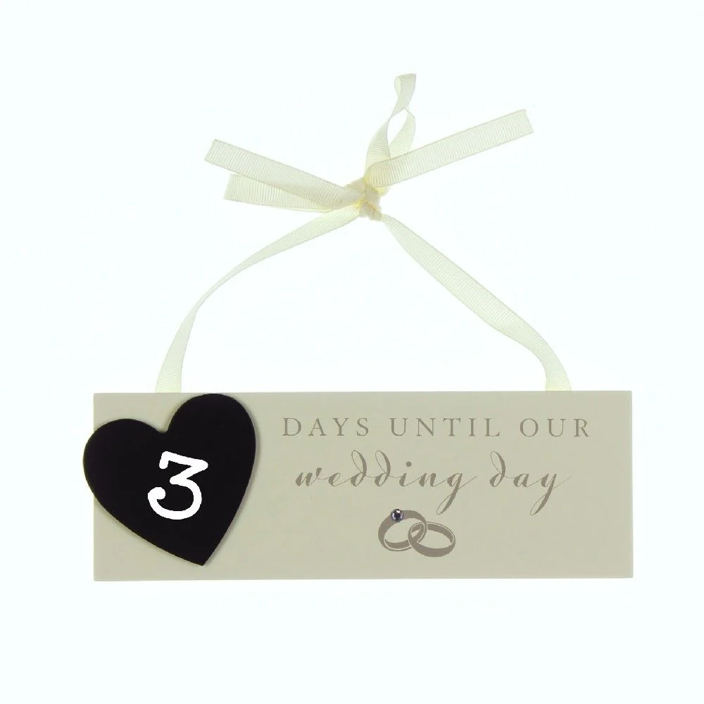 Amore Countdown to Wedding Plaque with Chalk - Image 2