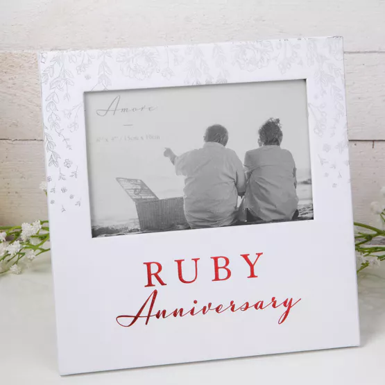 Amore Photo Frame Ruby Anniversary 6" x 4" - Image 2