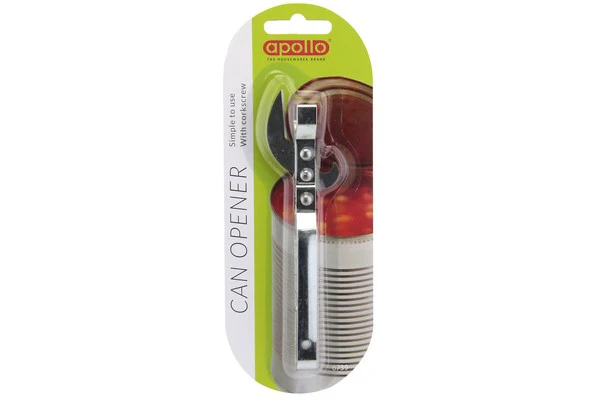 Apollo Traditional Can Tin Opener With Corkscrew