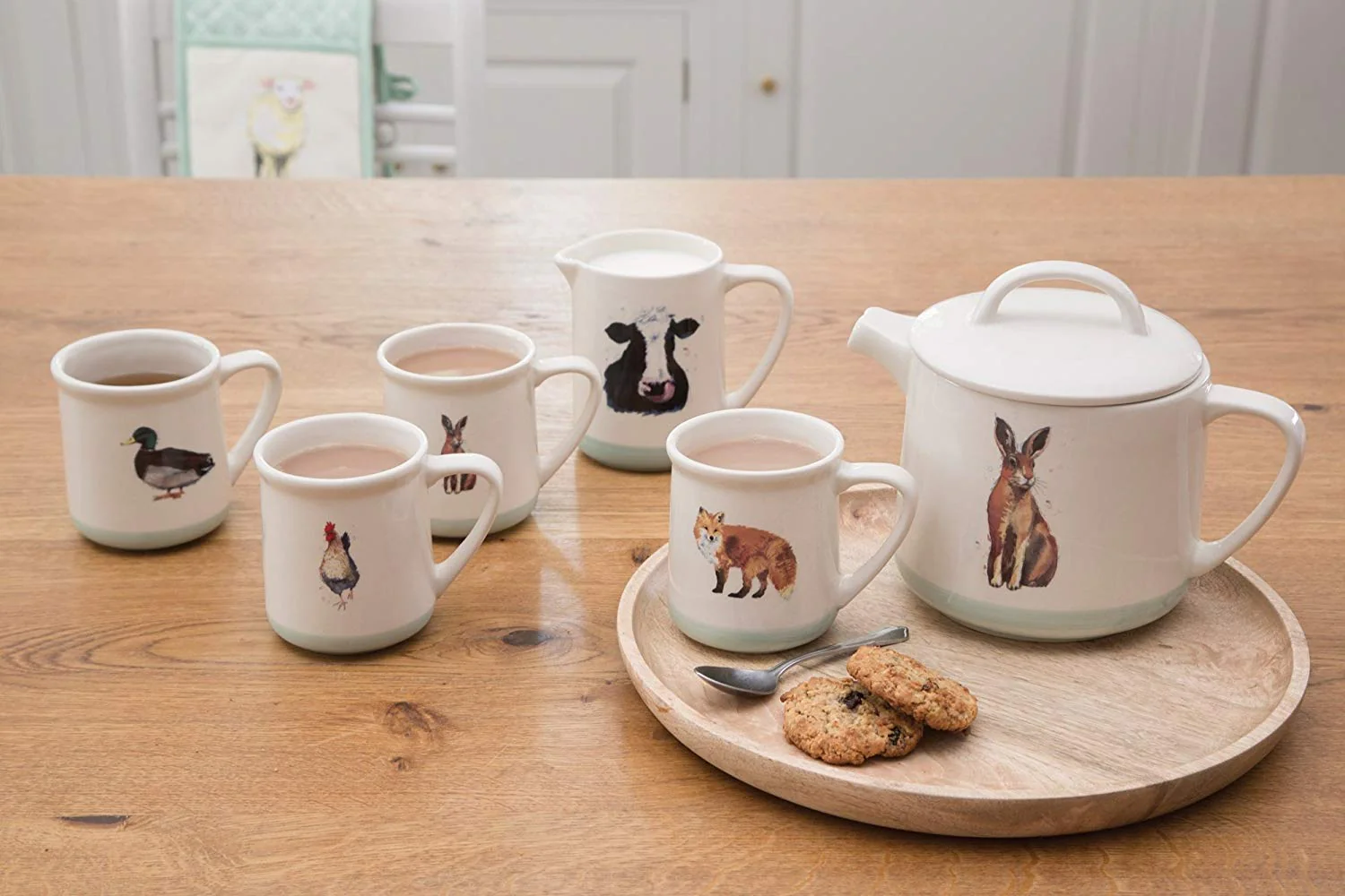 Apple Farm Stoneware Cow Milk Jug - Image 2