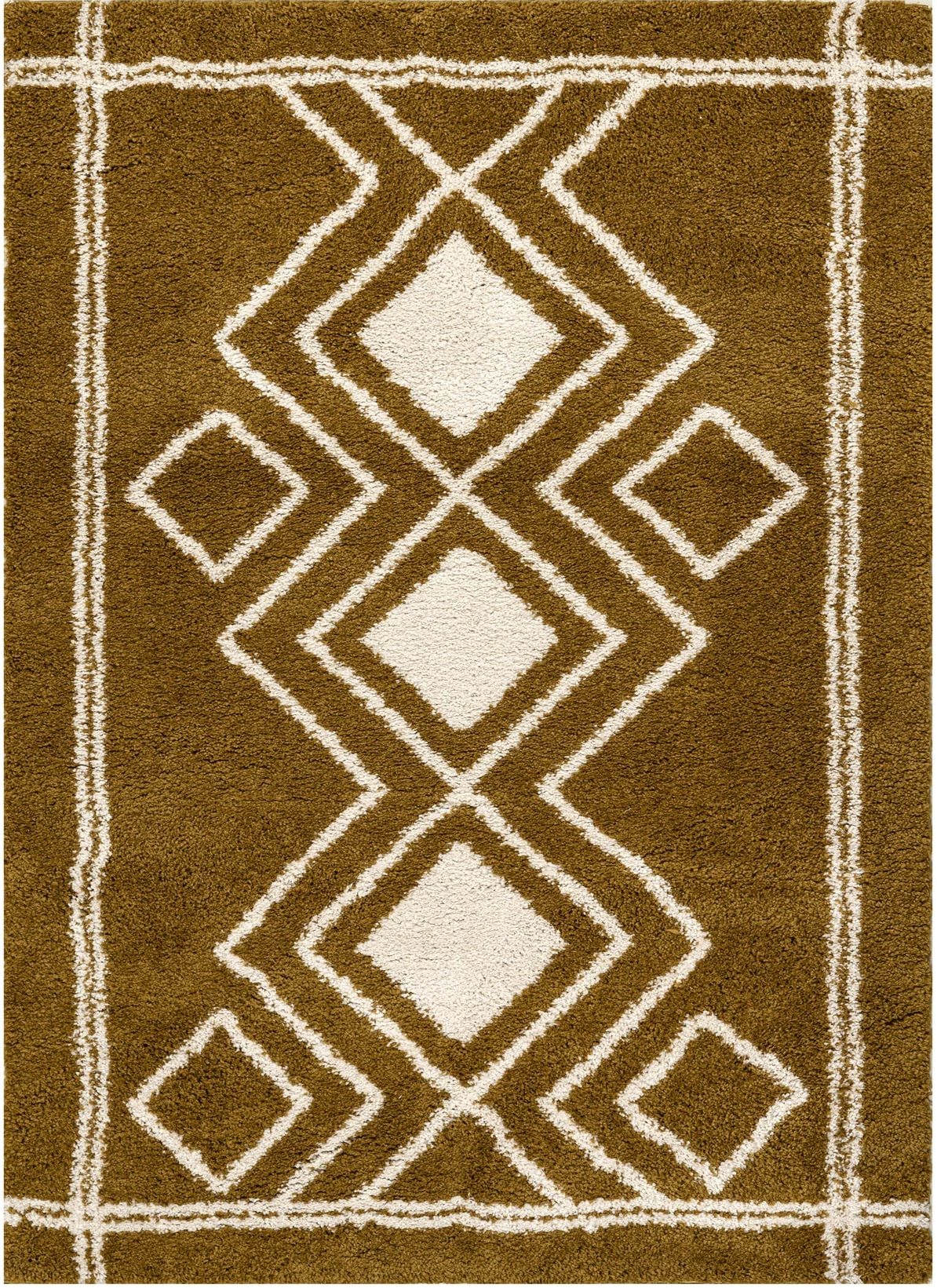 Ashton Geometric Rug 04 Mustard Cream