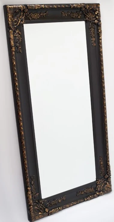 Audrey Black Antique Leaner Mirror 90 x 180cm - Image 2