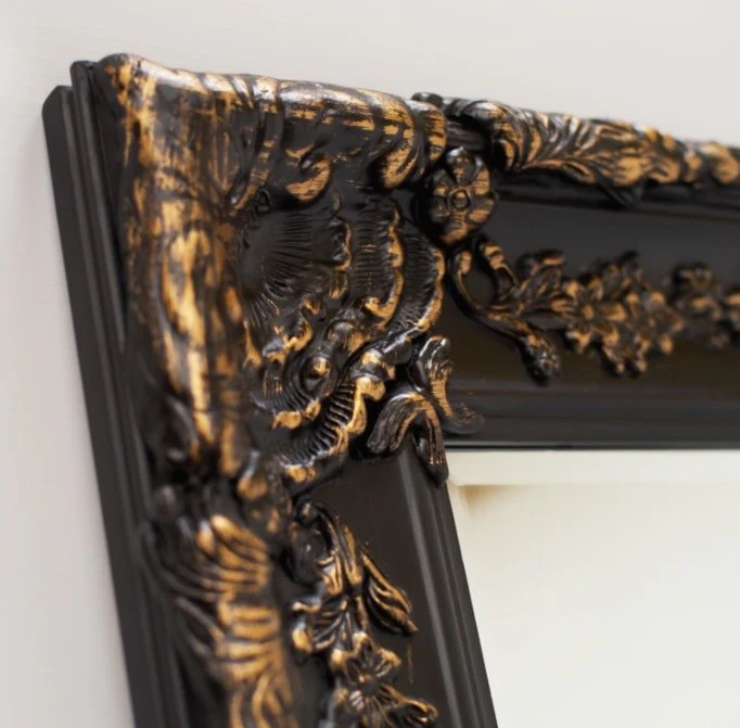 Audrey Black Antique Leaner Mirror 90 x 180cm - Image 3