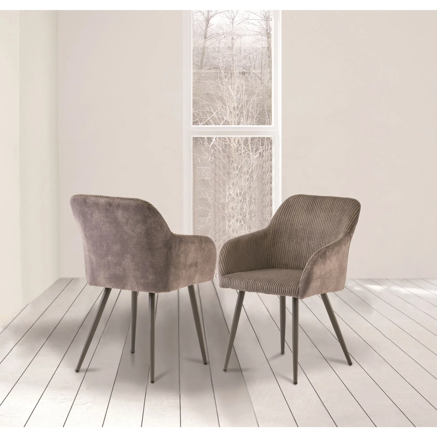 Ava Dining Chairs Grey (Set of 2) - Image 4
