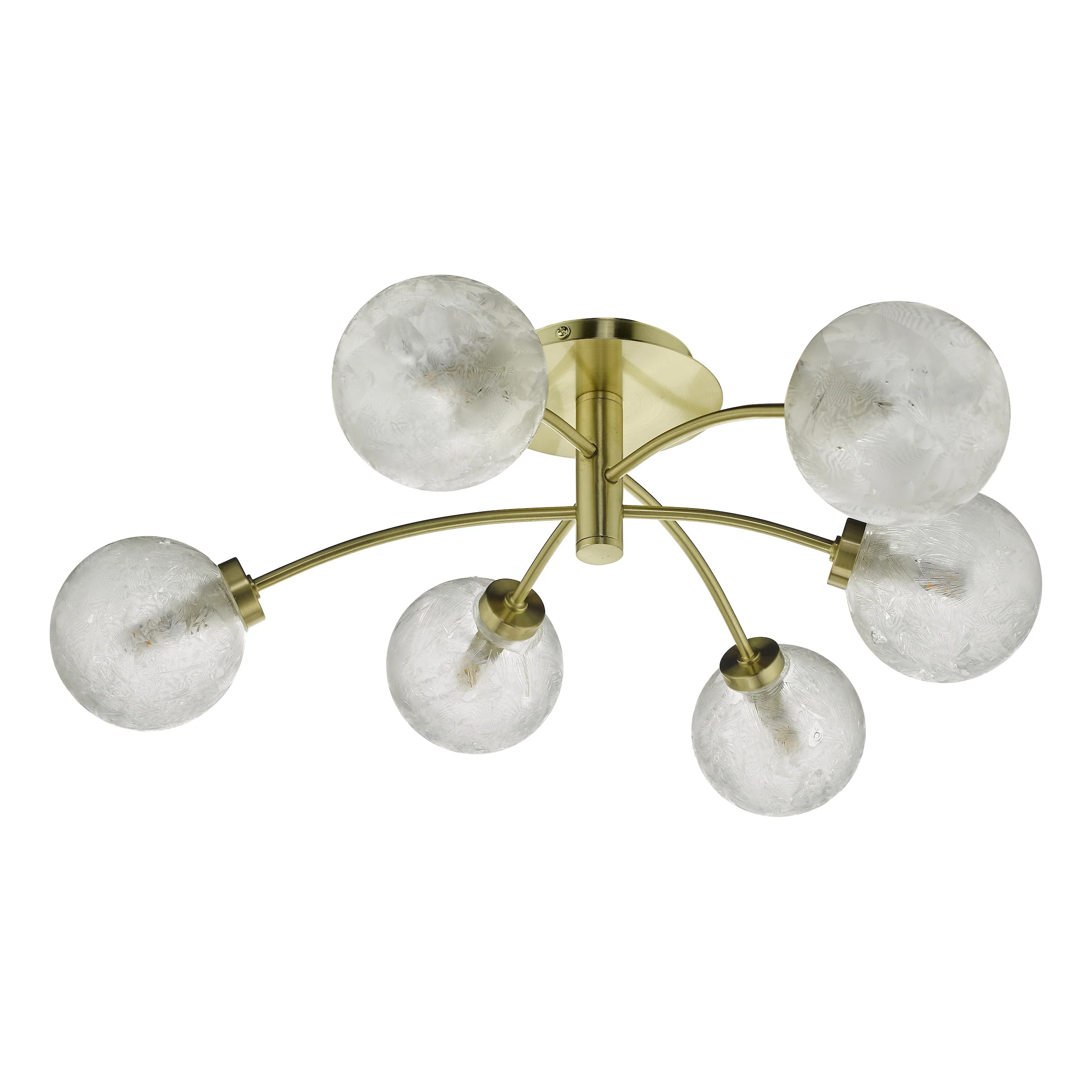 Avari 6 Light Semi Flush Satin Brass - Ceiling Lighting Collection - Image 3