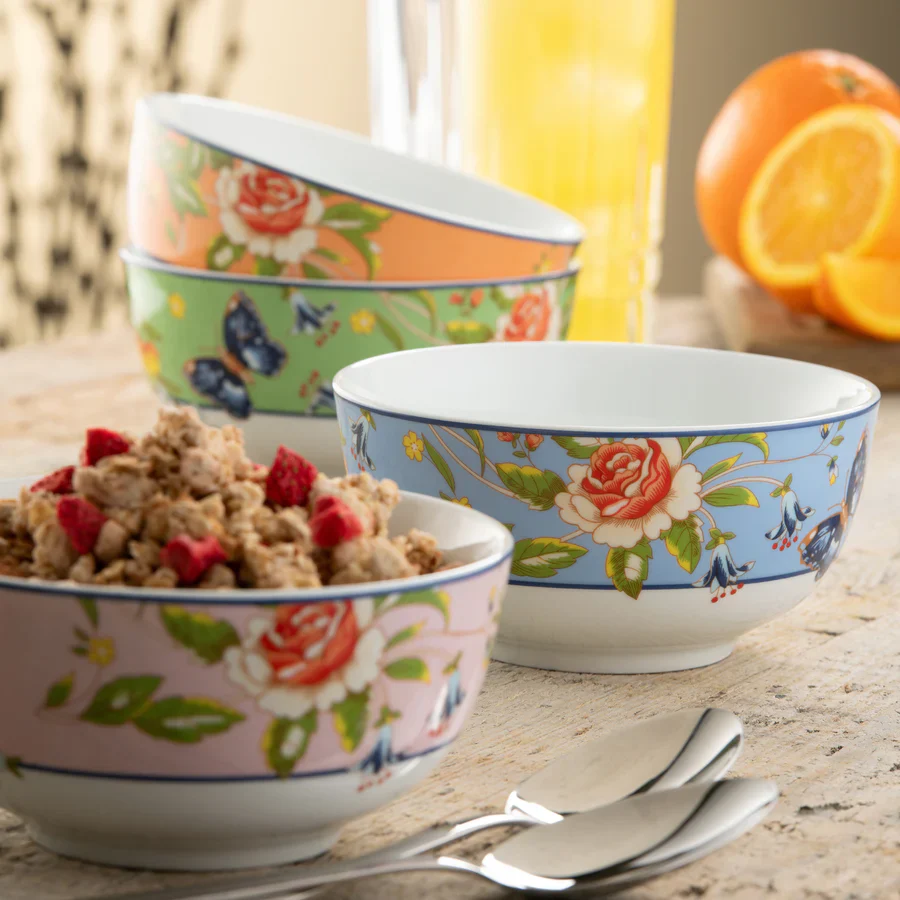 Aynsley Archive Rose Cereal Bowl Set of 4 - Image 2