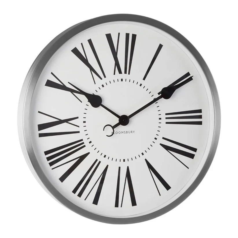 Bailie Wall Clock Chrome - Image 2