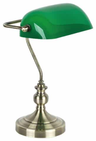 Banker Table Lamp Green
