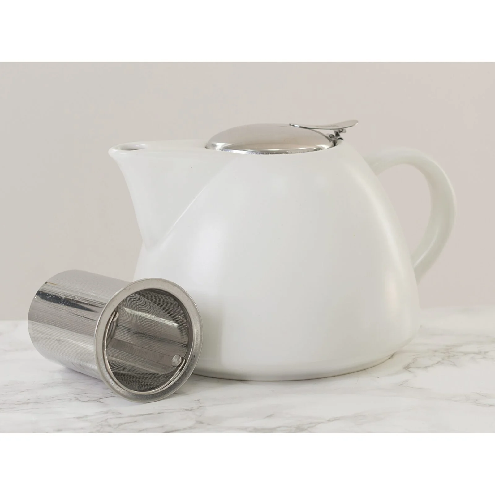 La Cafetiere Barcelona 1300ml Teapot White - Image 4
