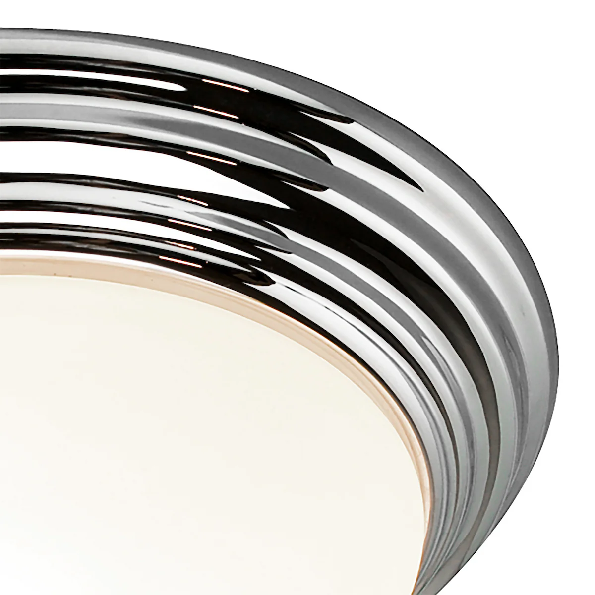 Barclay Bathroom Flush Polished Chrome Opal Glass Large IP44 - Image 3