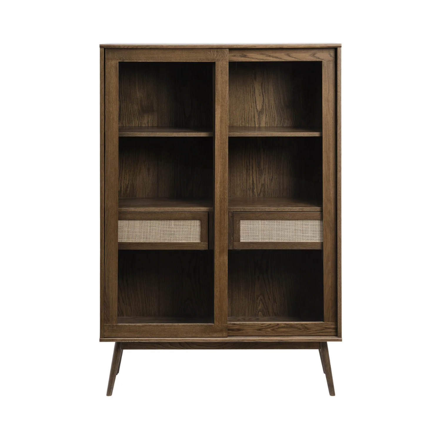 Barrali Smoked Oak Glass Display Cabinet – 110 x 160cm - Image 8