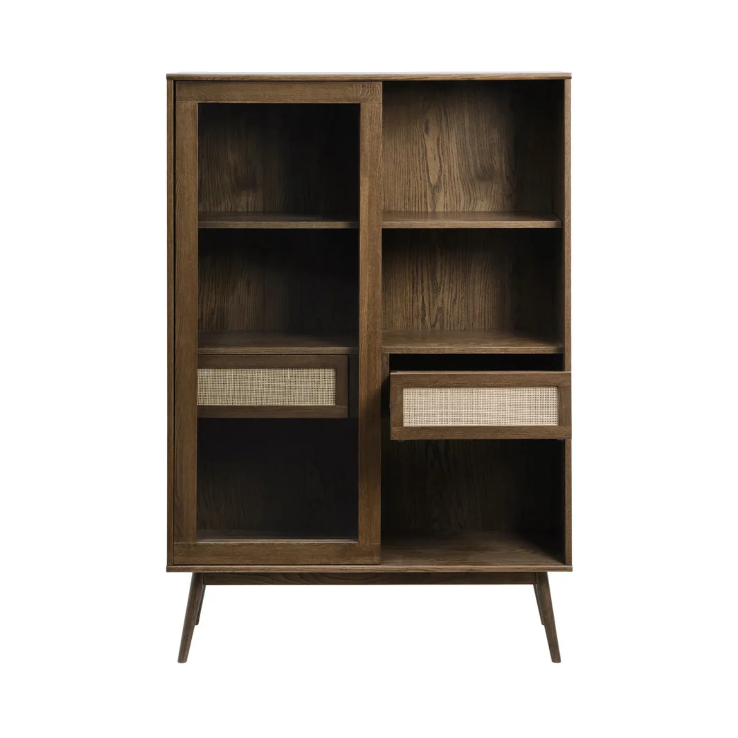 Barrali Smoked Oak Glass Display Cabinet – 110 x 160cm - Image 9