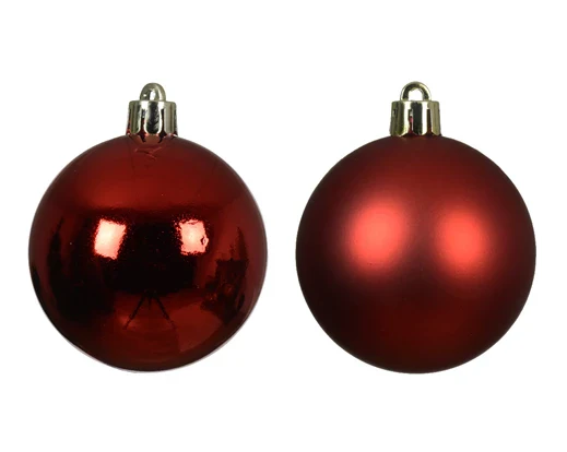 Bauble Shatterproof Christmas Tree Decoration Dia10cm Red - Image 2