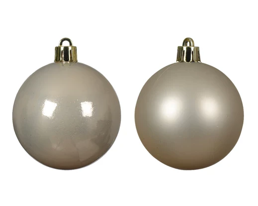 Bauble Shatterproof Christmas Tree Decoration Dia8cm Pearl - Image 2