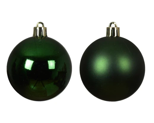 Bauble Shatterproof Christmas Tree Decoration Dia8cm Pine Green - Image 2