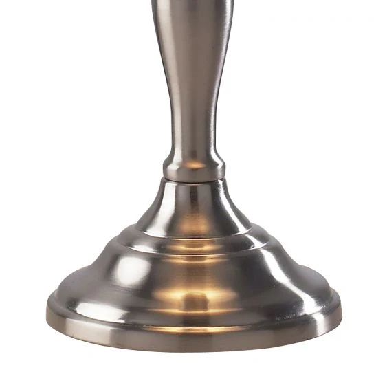 Beau Touch Table Lamp Satin Chrome with Shade - Image 4