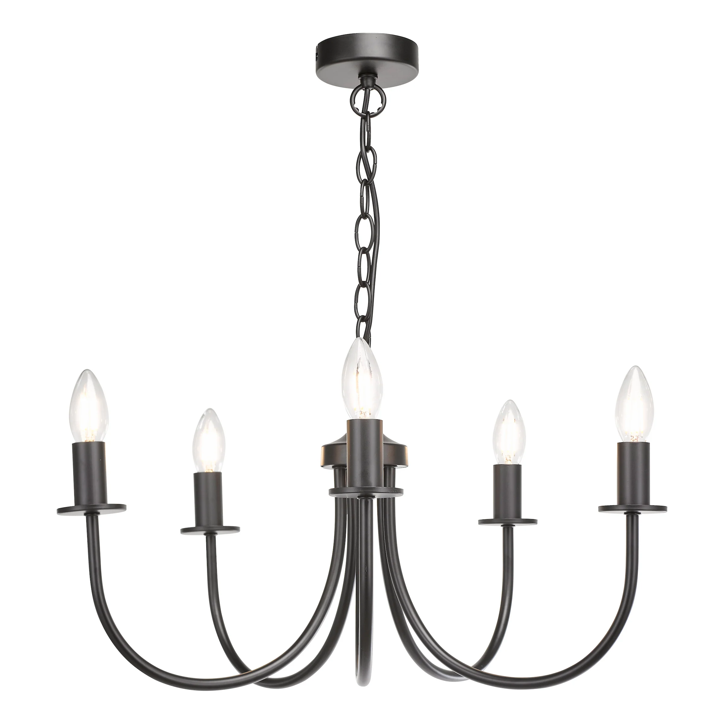 Becca 5 Light Pendant Modern Ceiling Fixture Black, Elegant Multi-Light Lighting for Contemporary Interiors - Image 2