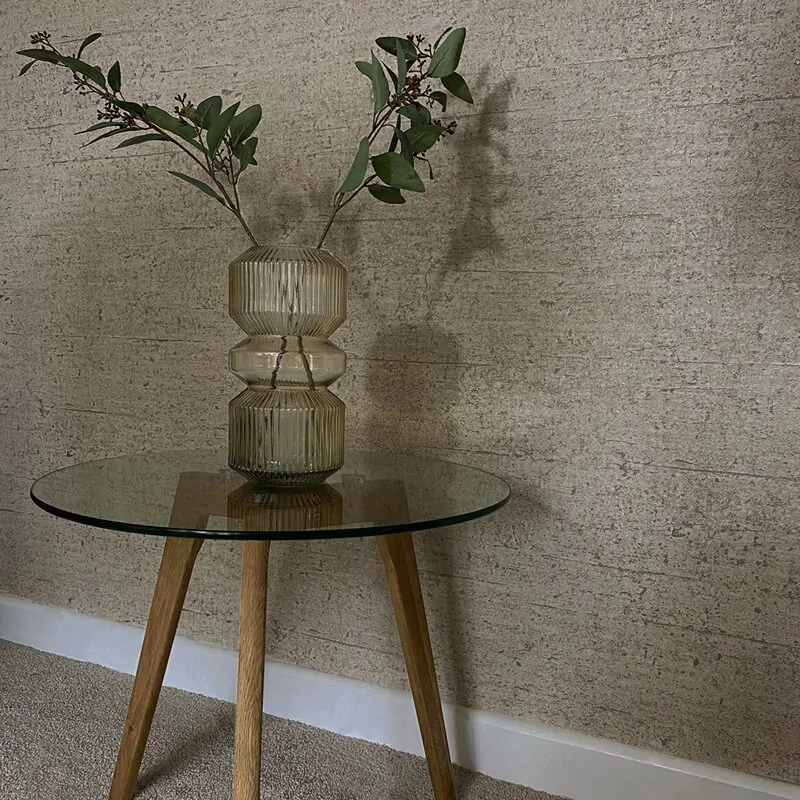 Belgravia Concrete Texture Mocha/Brown Metallic Wallpaper - Image 4