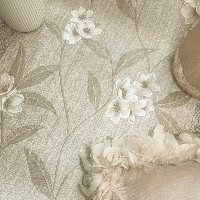 Belgravia Giovanna Floral Trail Cream/Beige Wallpaper - Image 2