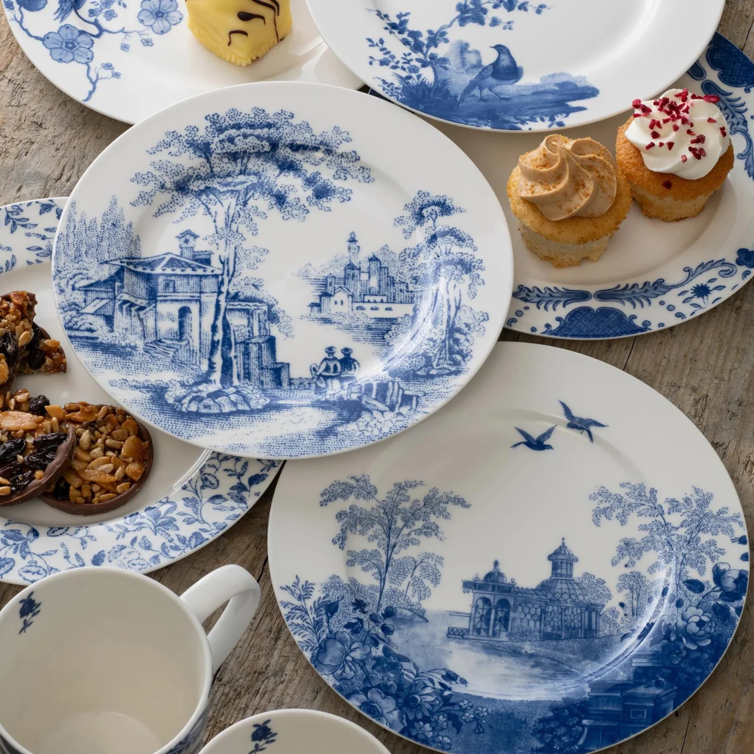 Belleek Archive Tea plates Blue Set - Image 3