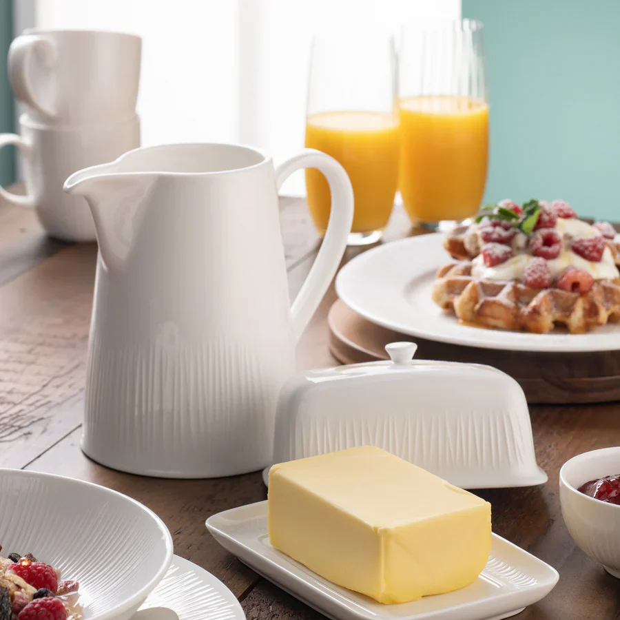 Belleek Living Erne Butter Dish Ceramic for Kitchen Counter & Dining Table - Image 3