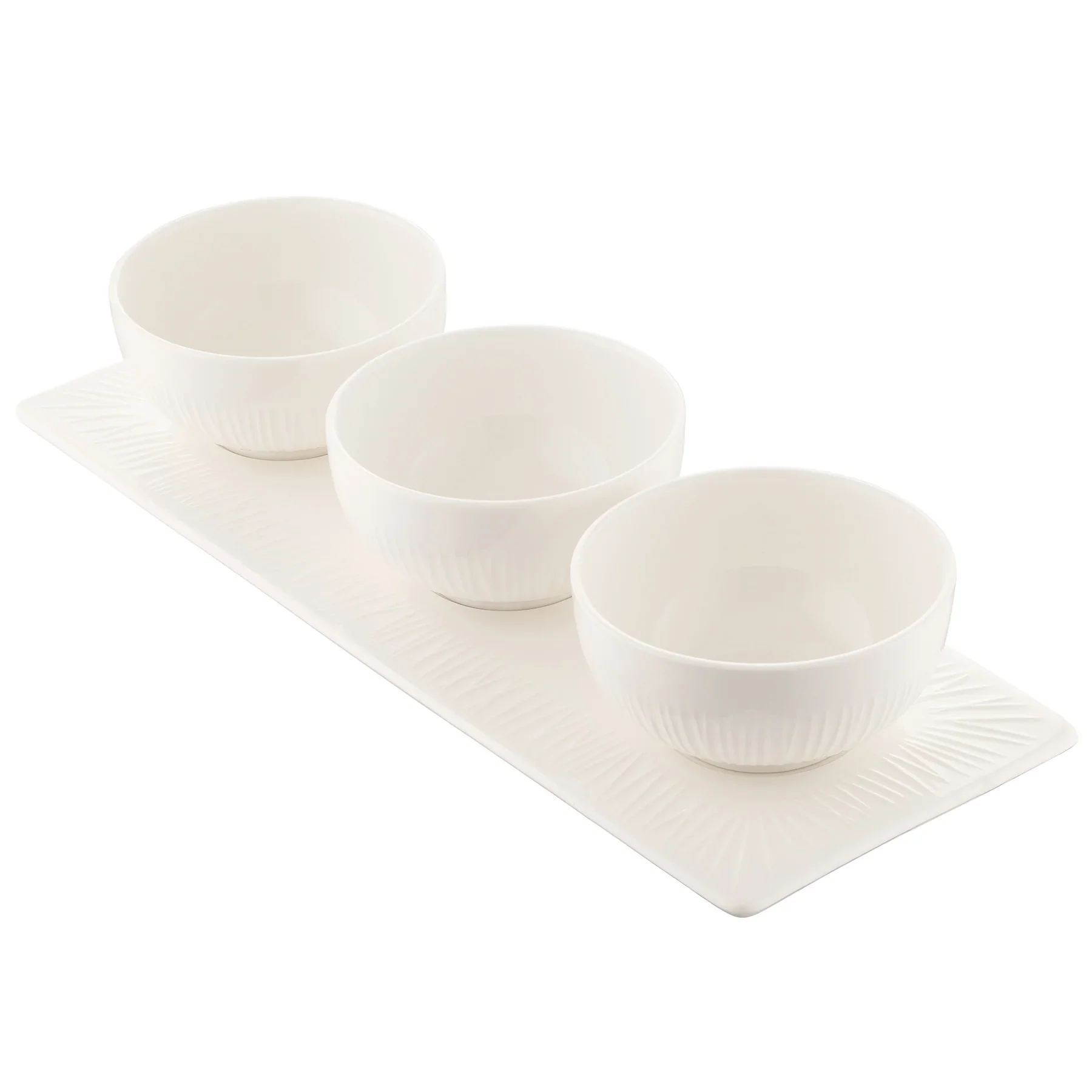 Belleek Living Erne Triple Bowl Set – Contemporary Ceramic Serving Bowls for Entertaining & Dining