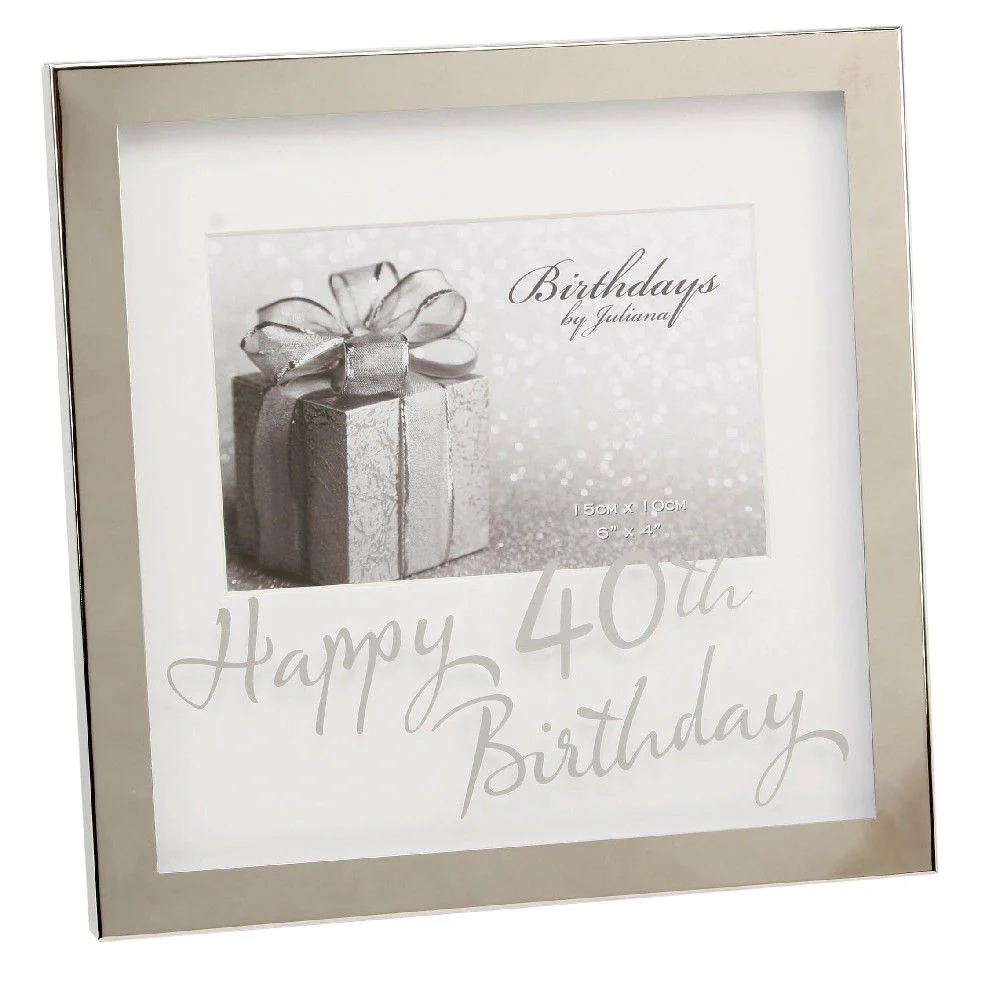 Birthday by Juliana Silverplated Box Frame