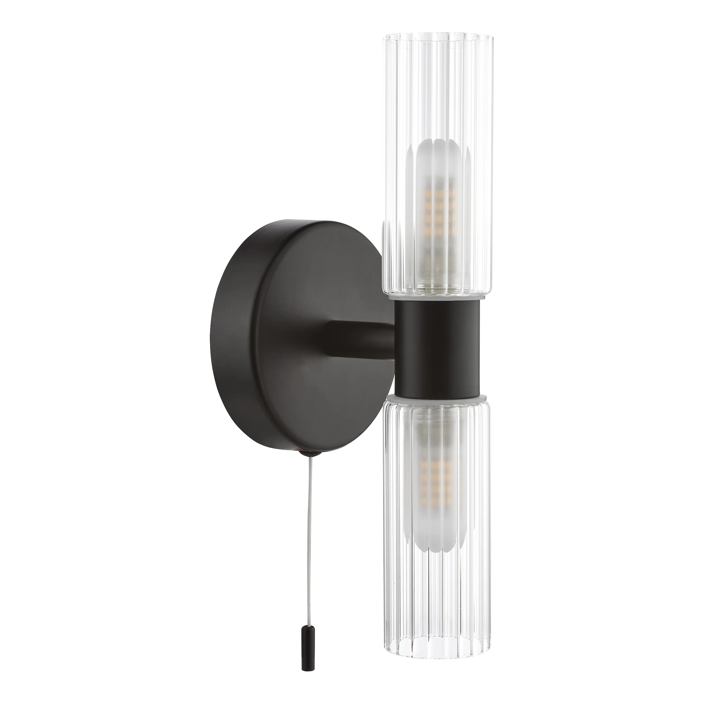 Bolton 2 Light Bathroom Wall Light Matt Black IP44 - Home Lighting - Image 3