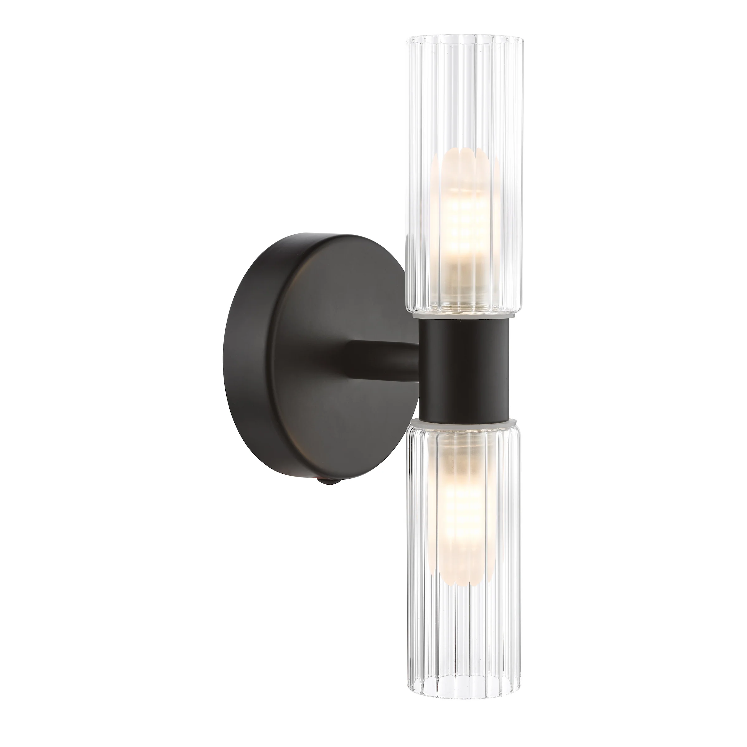 Bolton 2 Light Bathroom Wall Light Matt Black IP44 - Home Lighting - Image 4