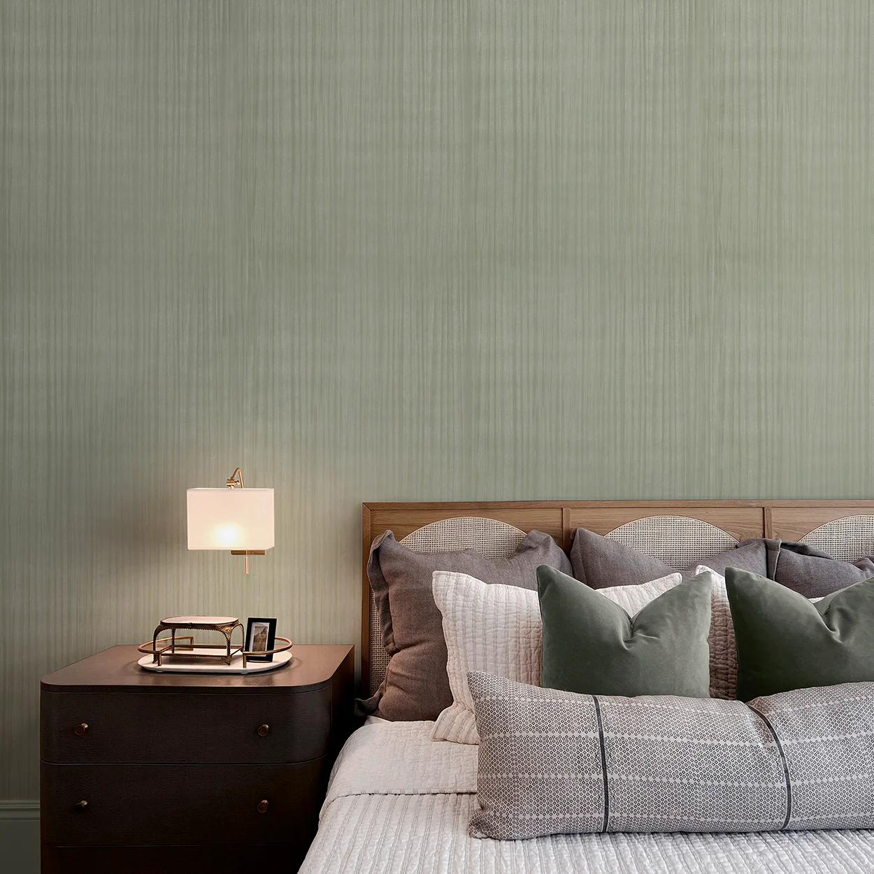 Boutique Cascade Wallpaper Laurel - Modern Folded Fabric Design Wall Covering - Image 2