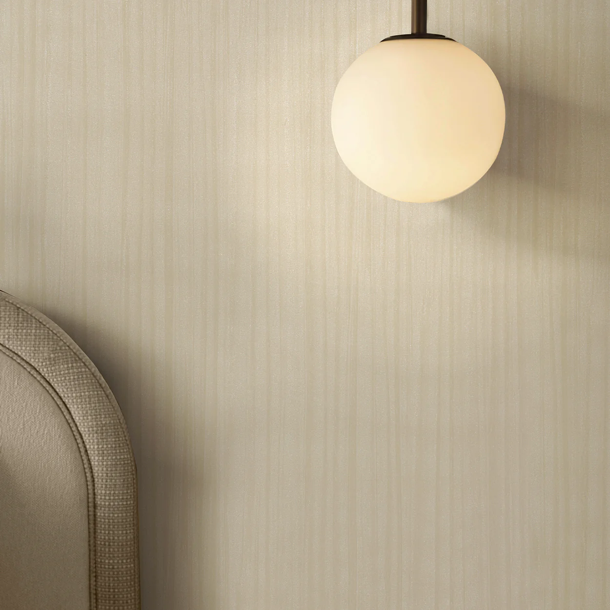 Boutique Cascade Wallpaper Sand - Folded Fabric Texture Wall Covering - Image 2