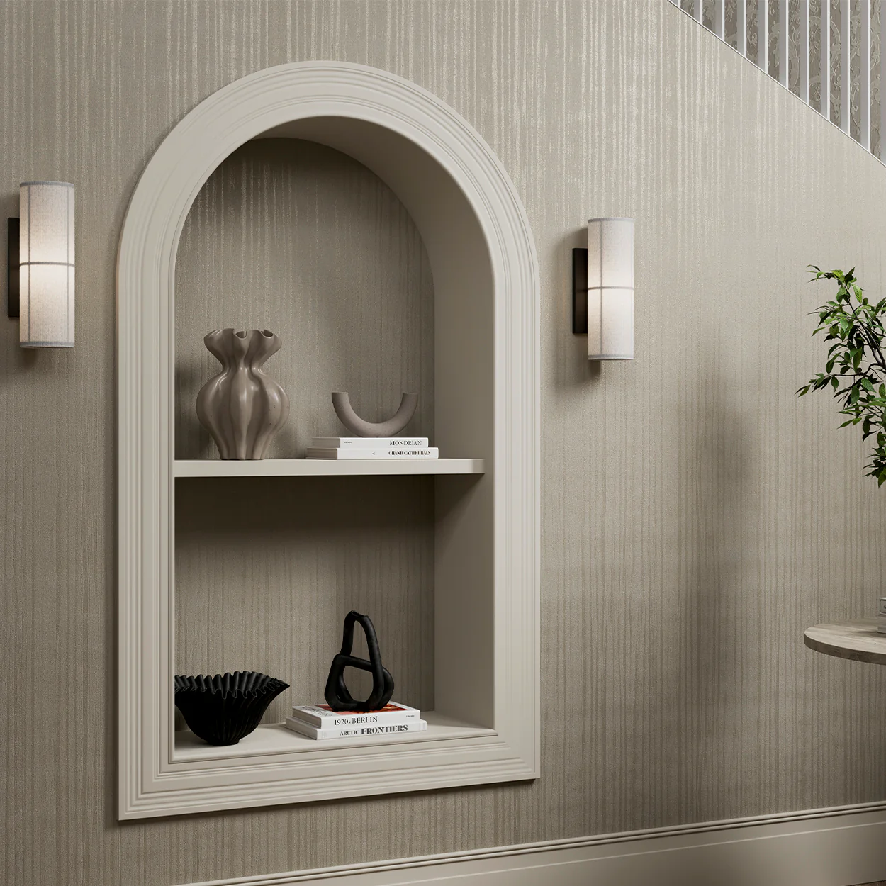 Boutique Cascade Wallpaper Shadow - Modern Grey Wall Covering Style - Image 4