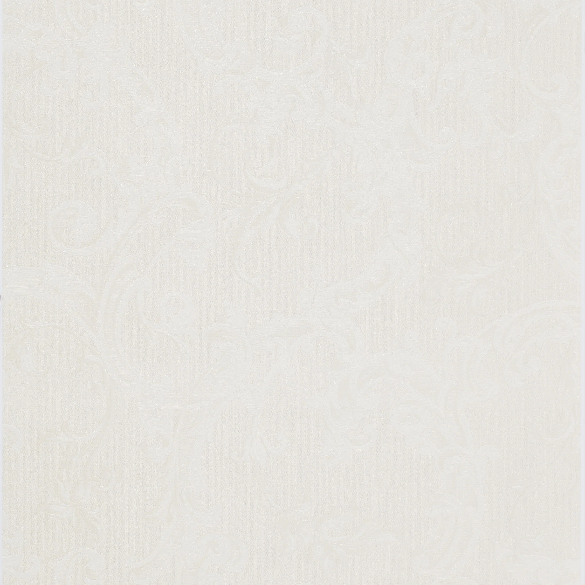 Boutique Florentine Wallpaper Pearl - Floral Scroll Modern Wall Covering
