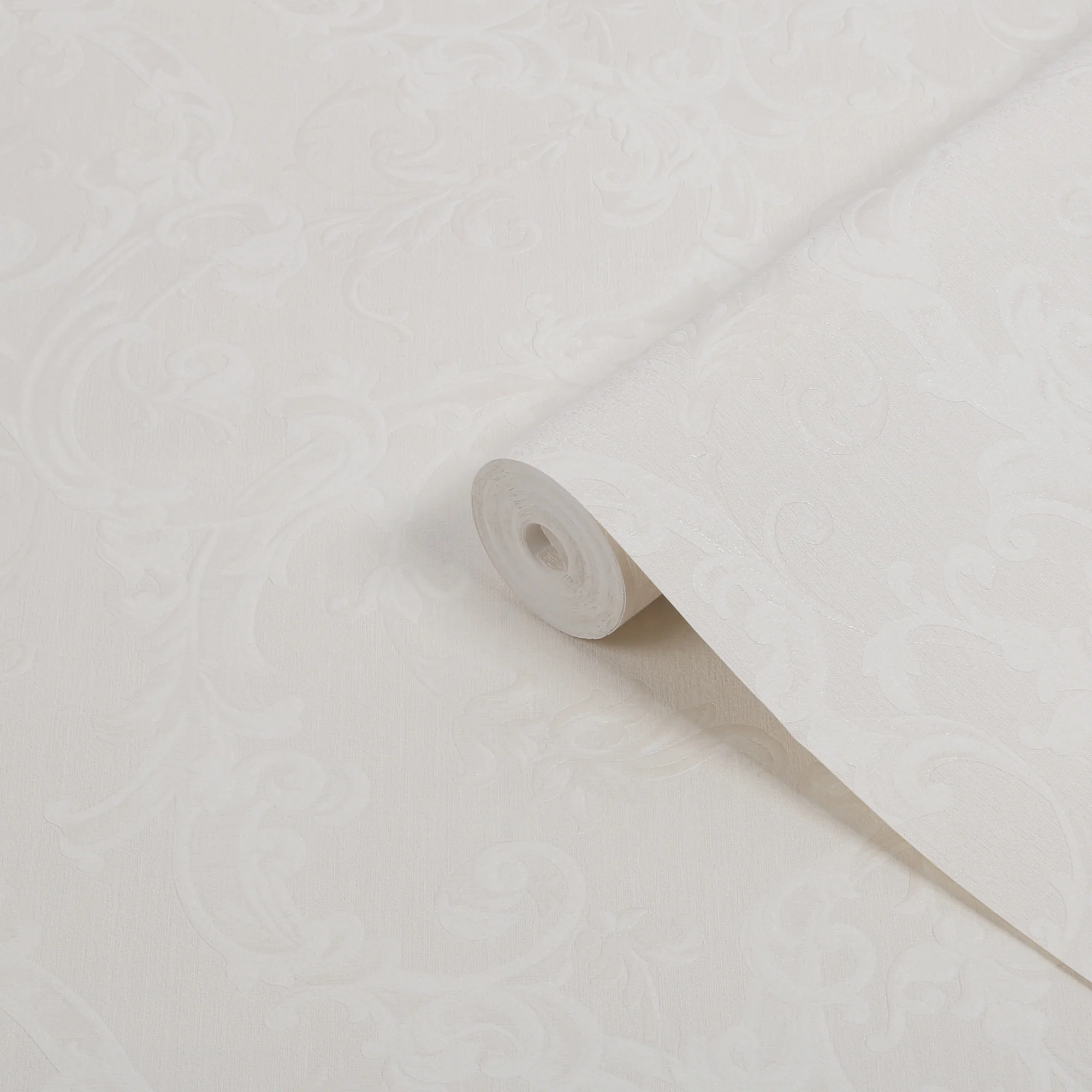 Boutique Florentine Wallpaper Pearl - Floral Scroll Modern Wall Covering - Image 3