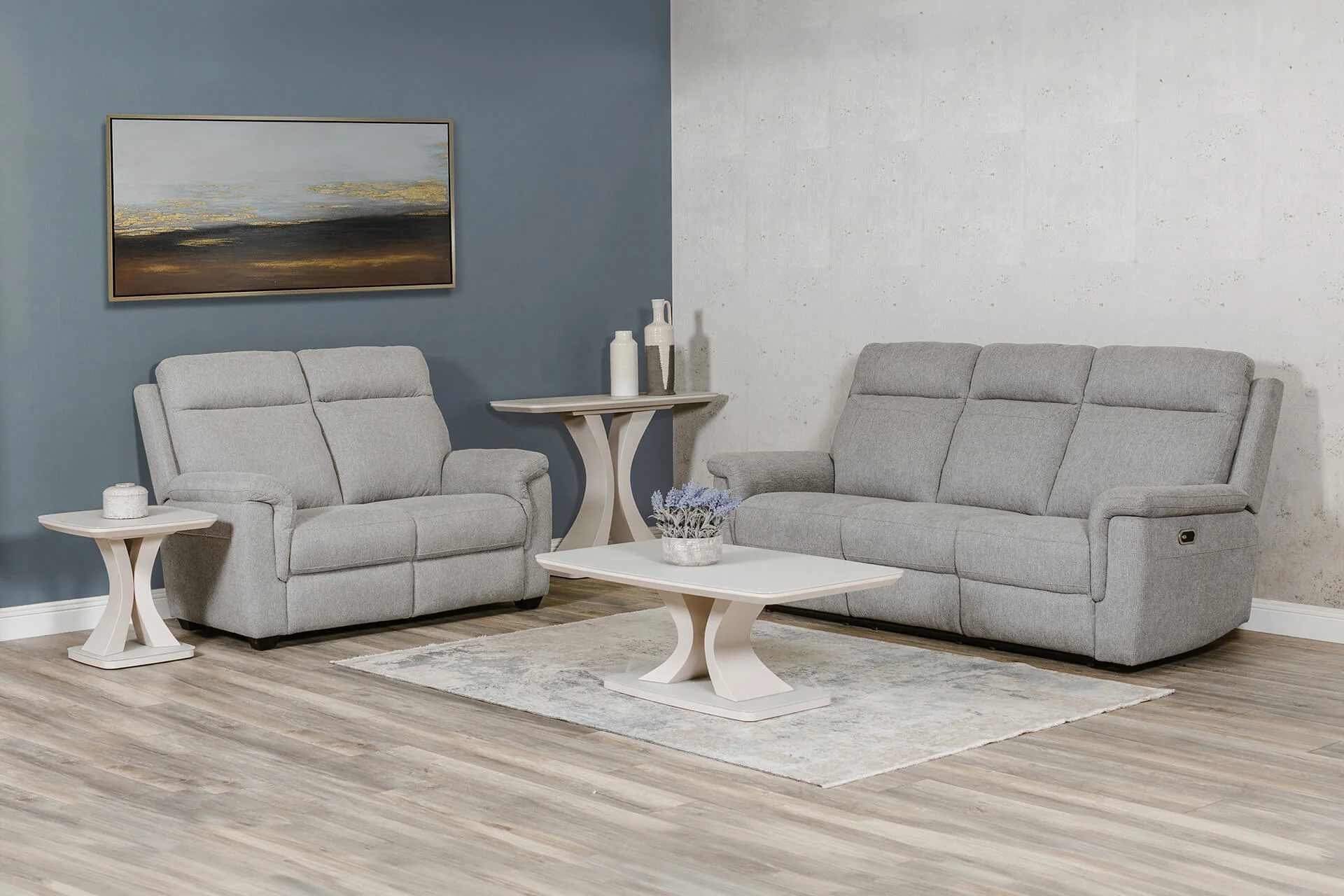 Bowie 3 Seater Recliner Sofa Grey - Image 3