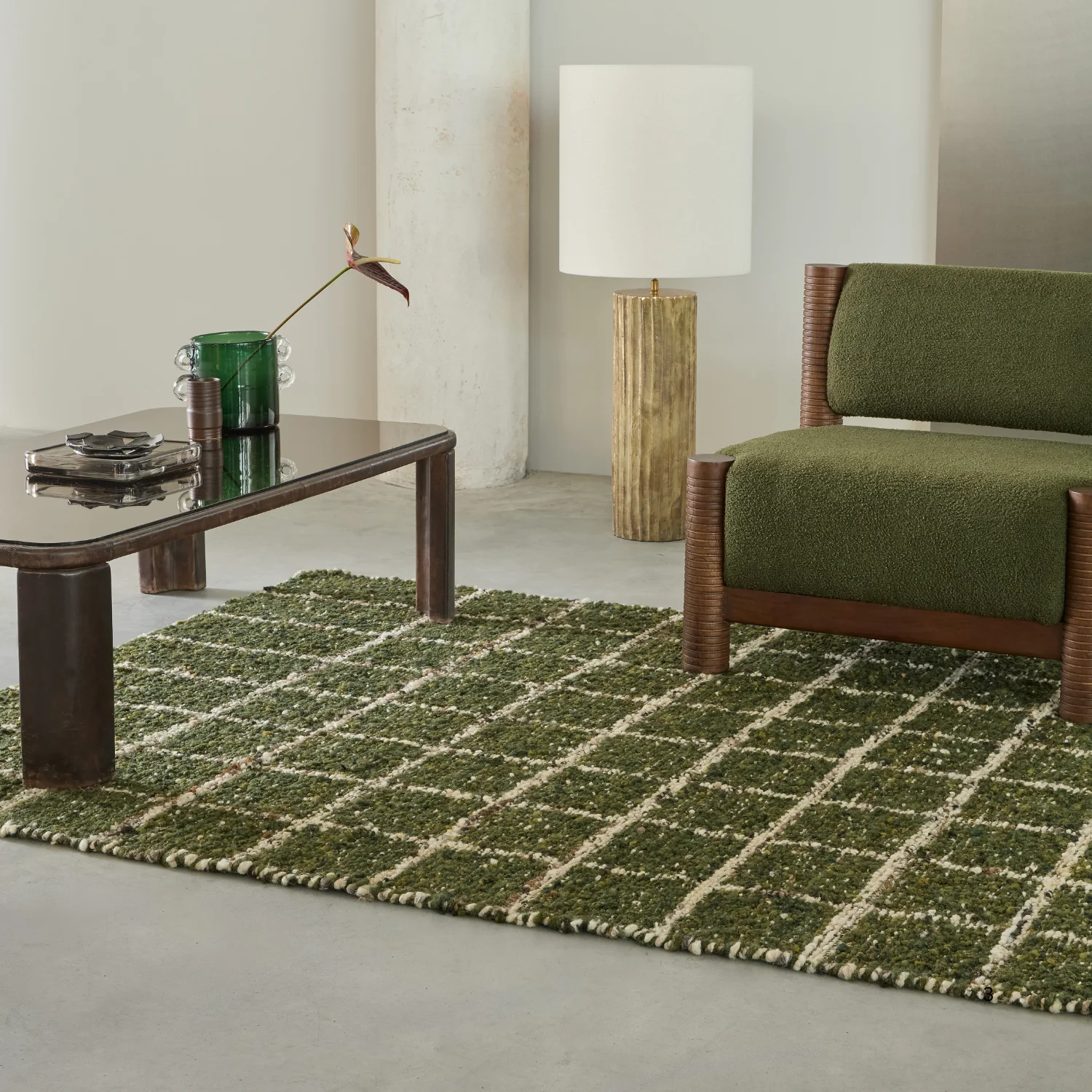 Brink & Campman Craft Jack Geometric Rug Hunter Green - Image 3