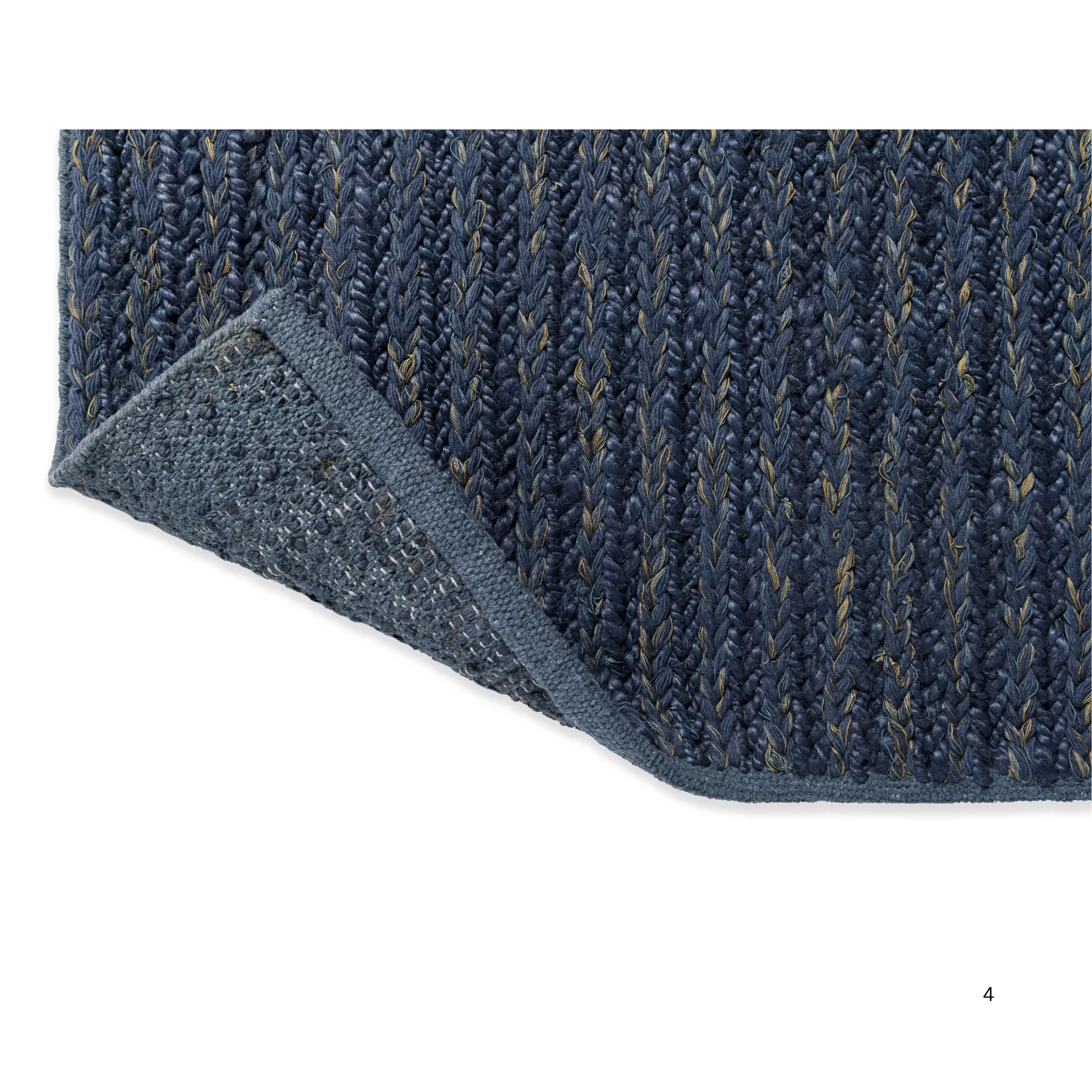 Brink & Campman Craft Plait Plain Rug Denim - Image 5