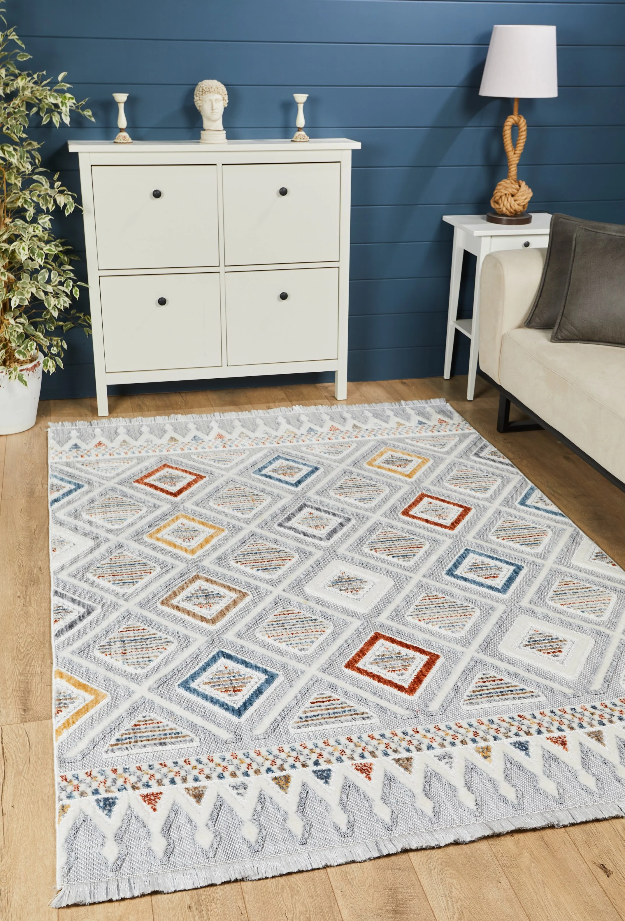 Broadway Geometric Rug - 4945A Silver - Image 2