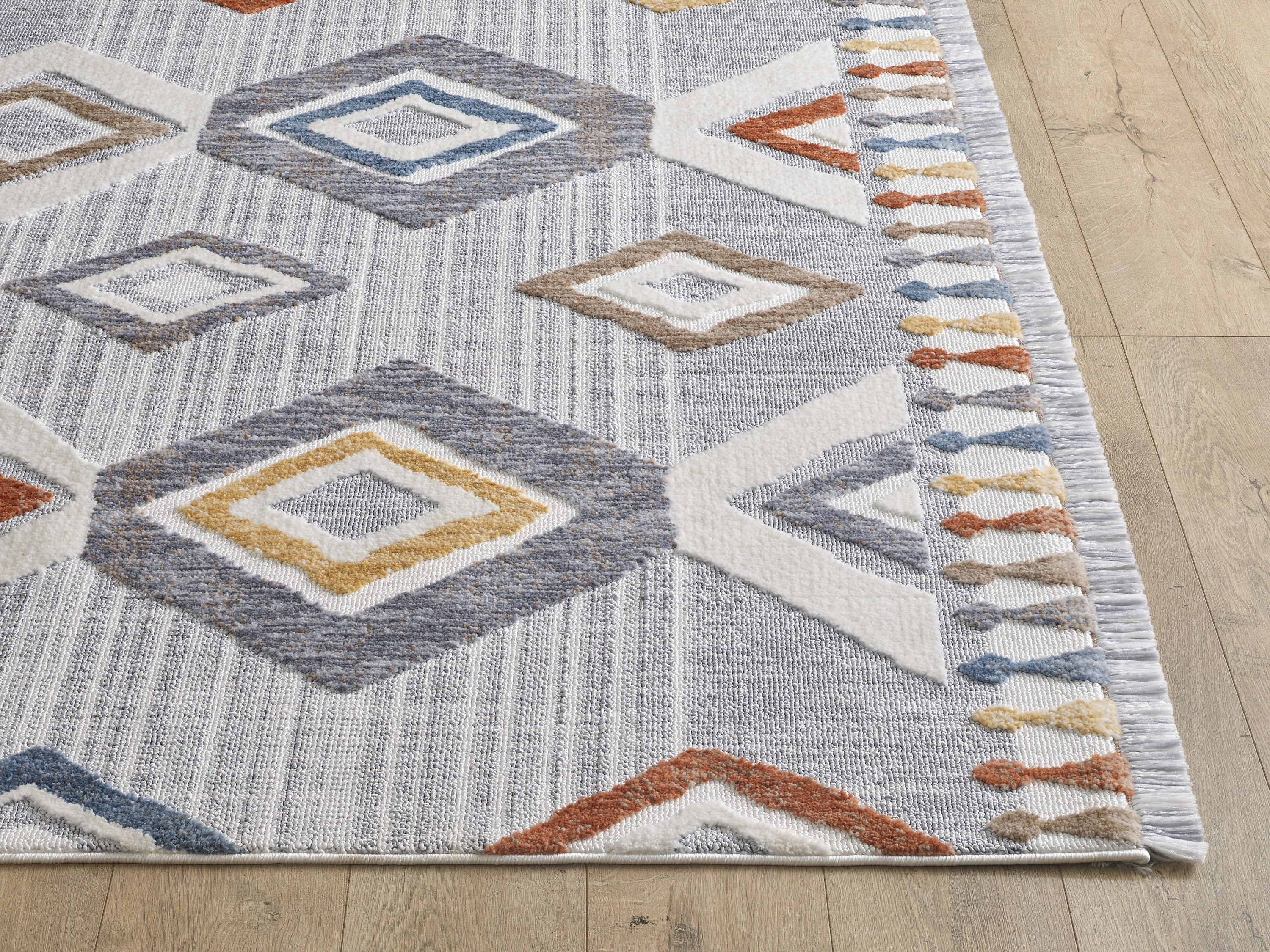 Broadway Geometric Rug - 5182A Grey & White - Image 6