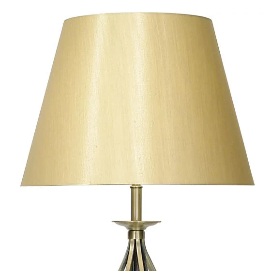 Bybliss Floor Lamp Antique Brass complete with Gold Shade - Image 4