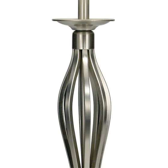 Bybliss Table Lamp Satin Chrome With Cream Shade - Image 3