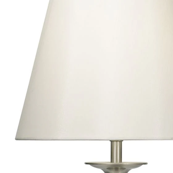 Bybliss Table Lamp Satin Chrome With Cream Shade - Image 4