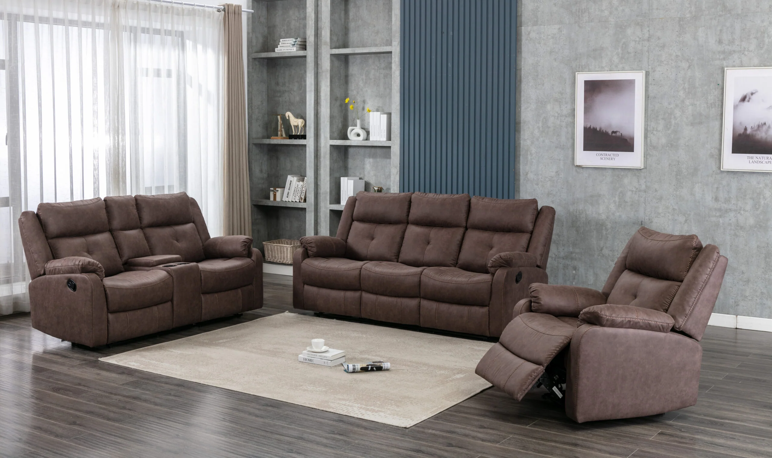Casey Recliner Chair Chestnut - Image 3