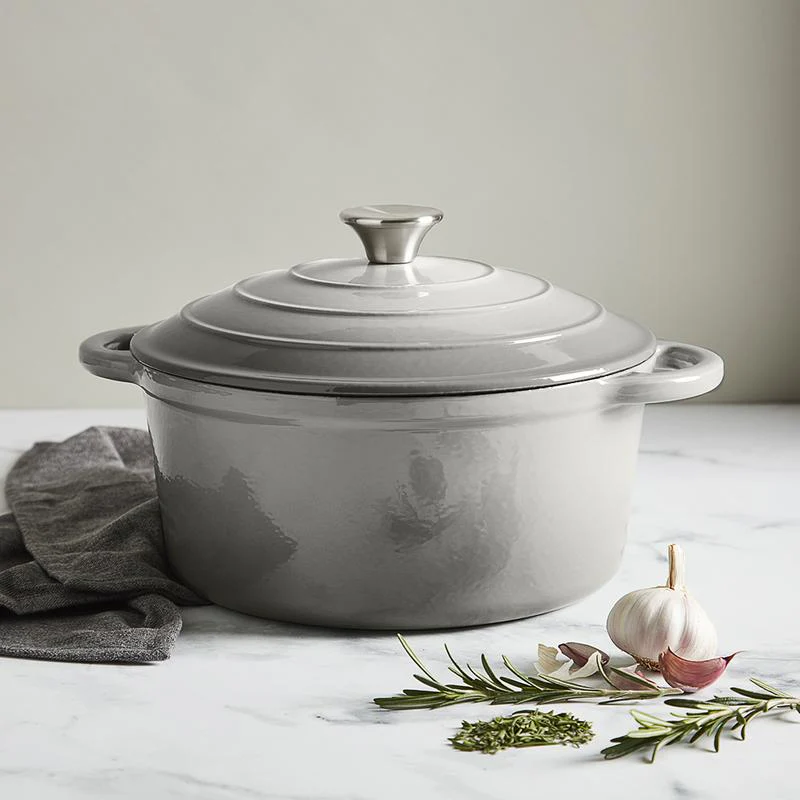 Cast Iron Casserole Grey 26cm - Image 2