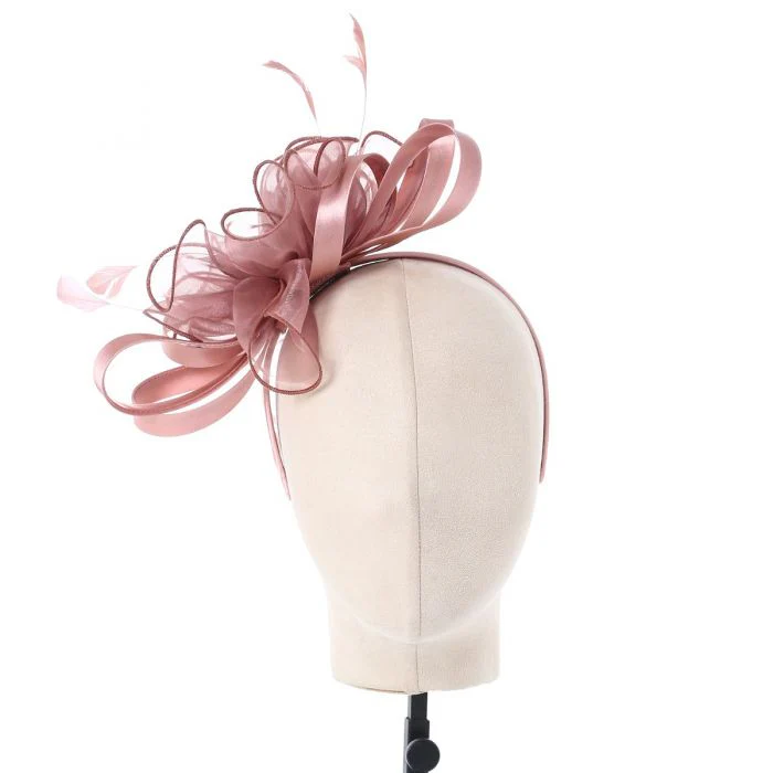 Celestial Grace Fascinator in Dark Champagne - Image 3